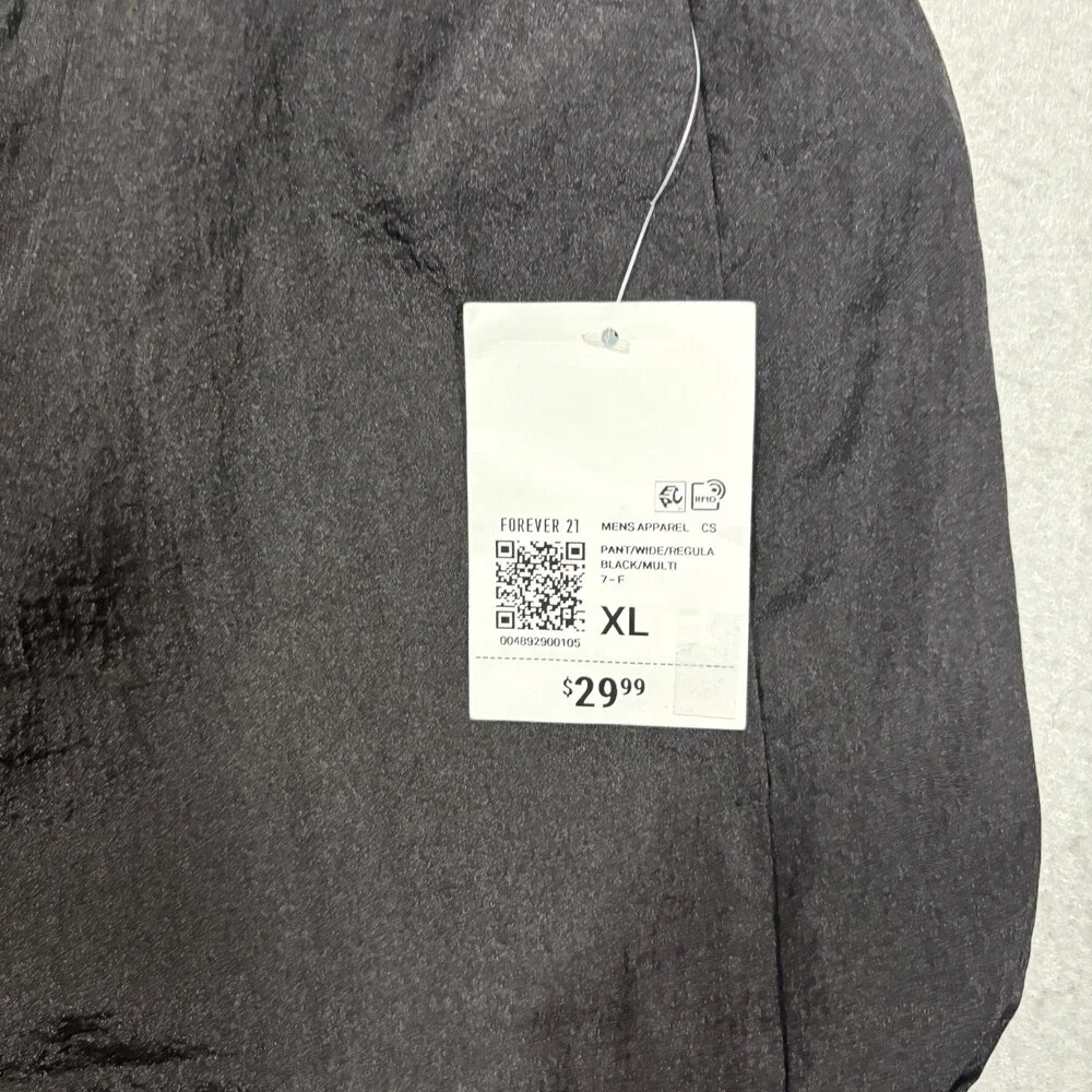 Forever 21 NWT Track Pants Black and Blue Men's Size XL